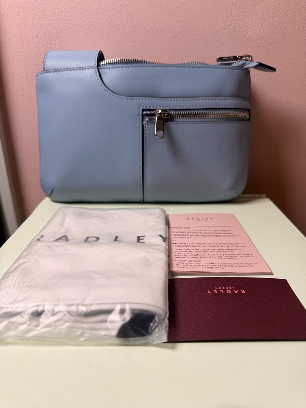 Radley London Pocket Icon Mini Pastel Blue - New Dust Bag Included